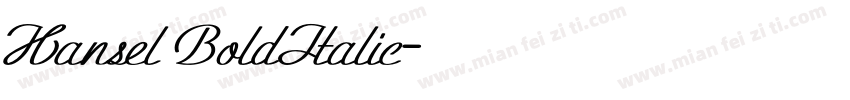 Hansel BoldItalic字体转换